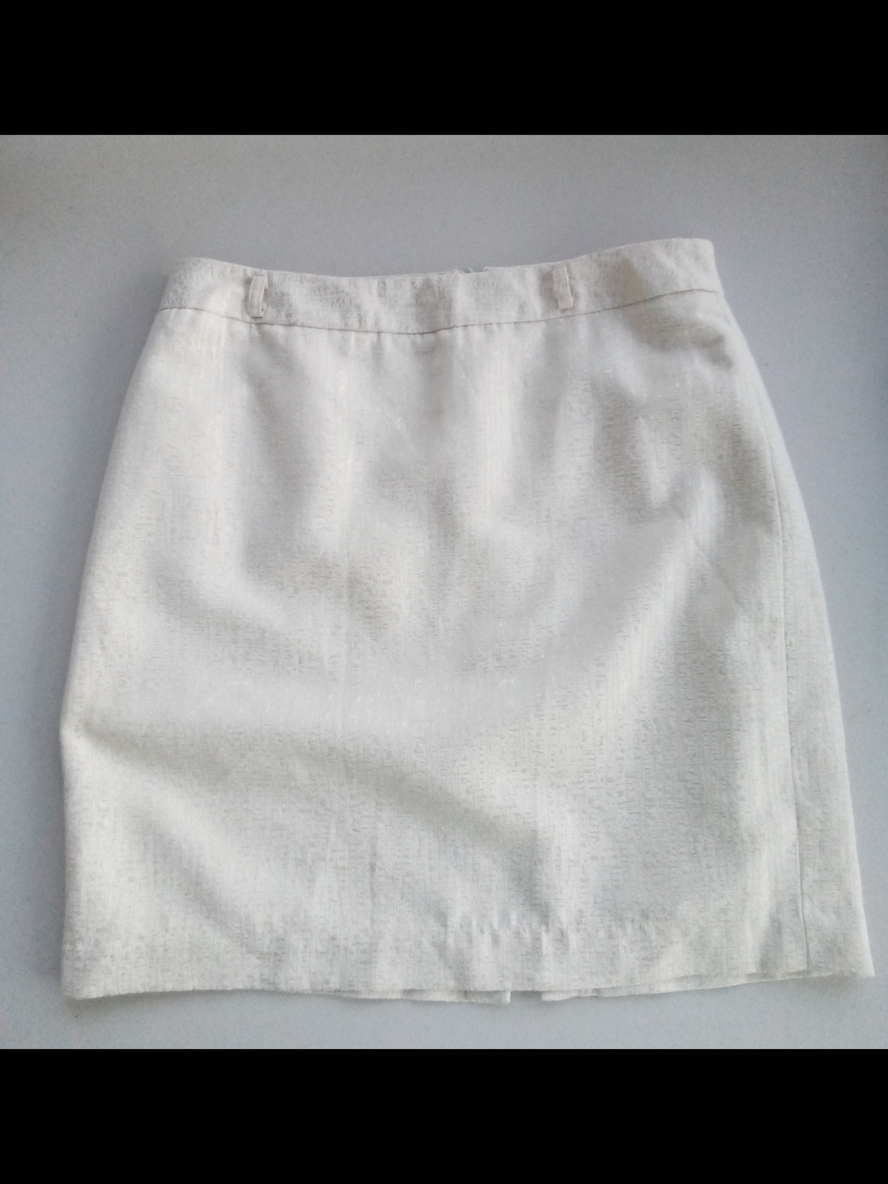 Worthington Metallic Tweed Cream Pencil Skirt 16P
